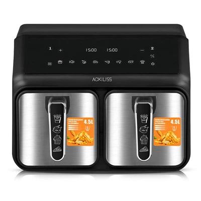 Double panyen endepandan pou kwit manje Air Fryer